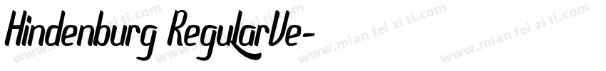 Hindenburg RegularVe字体转换